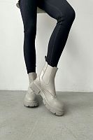 K487-2 Челси демисезонные серые с вышивкой