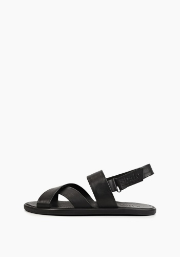 R13/1 Сандалии мужские черные натуральная кожа